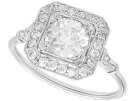 1.37 ct Diamond and Platinum Dress Ring - Antique and Contemporary