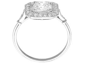Halo Diamond Ring Platinum