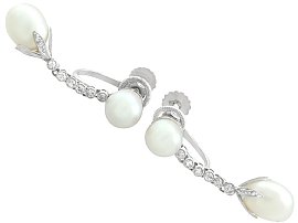 pearl drop earrings antique