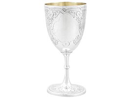 Sterling Silver Goblet by George Adams - Antique Victorian (1871); A9055