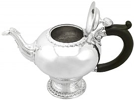 Sterling Silver Teapot Open 