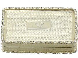 Sterling Silver Gilt Vinaigrette - Antique Circa 1835