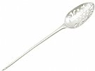Sterling Silver Mote Spoon - Antique Circa 1740