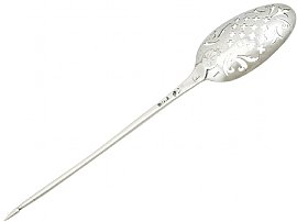 Sterling Silver Mote Spoon - Antique Circa 1740