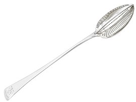 Sterling Silver Old English Pattern Gravy Straining Spoon - Antique George III (1792)