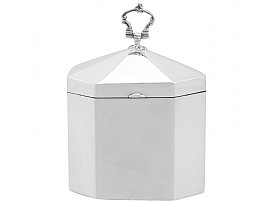 Sterling Silver Tea Caddy - Antique Victorian (1899); A9099