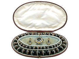 agate jewellery set boxed