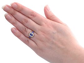 Wearing Image for Antique Sapphire Ring