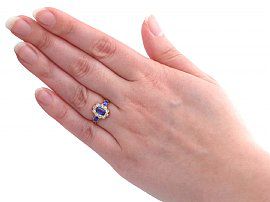 sapphire diamond ring antique