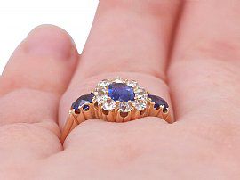 sapphire diamond ring antique