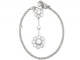 1930s Diamond Necklace floral 