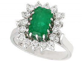Diamond and Emerald Cocktail Ring 