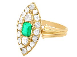 emerald and diamond ring marquise shape