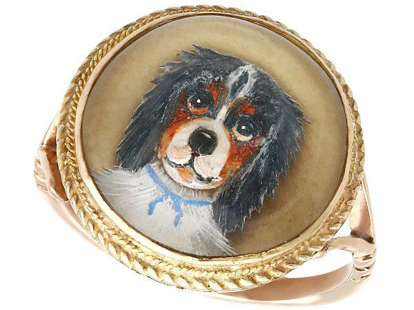 Antique Dog Ring | Antique Dress Rings for Sale | AC Silver