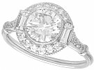 1.82 ct Diamond and Platinum Halo Ring - Antique and Contemporary