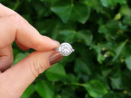 Platinum and Diamond Halo Ring Outside