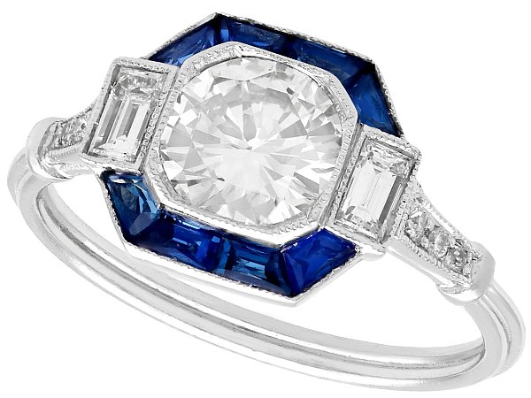 Trillion Shape Blue Sapphire 1.9ct Engagement Ring Bluena | Modern Design