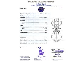 Ruby and Diamond Twist Ring Certificate