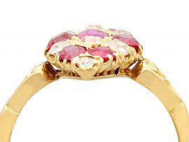 Antique Gold Ruby Diamond Ring