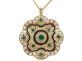 Antique Gold Emerald Pendant
