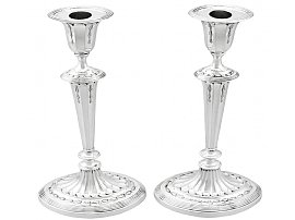 Sterling Silver Candlesticks by James Dixon & Sons - Antique Victorian (1899)