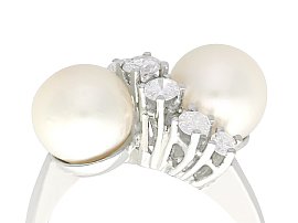 diamond and pearl dress ring