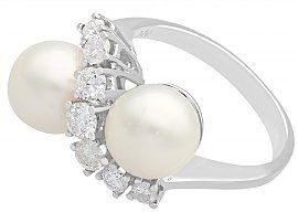 diamond and pearl dress ring