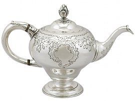 Scottish Sterling Silver Teapot - Antique George III (1771)