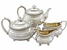Sterling Silver Four Piece Tea Service - Antique George III (1816)
