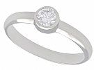 0.25ct Diamond and 18ct White Gold Solitaire Ring - Vintage Circa 1950