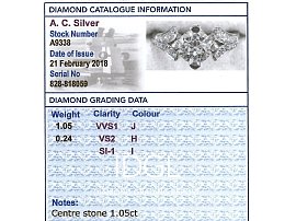 Diamond Solitaire with Accents Grading Card 