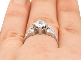 Diamond Solitaire with Accents Wearing 