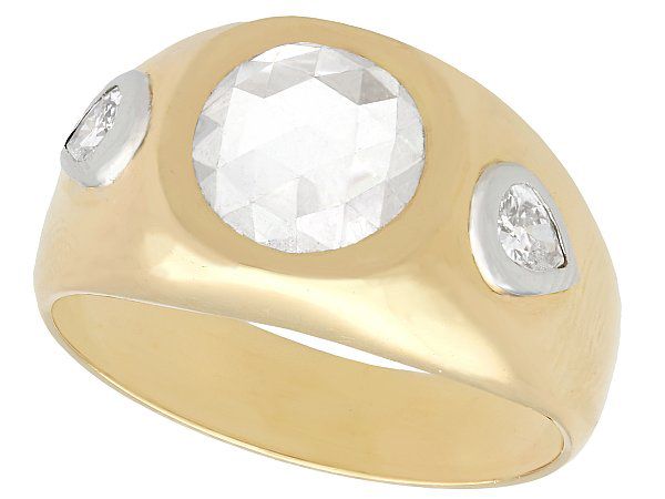 diamond style signet ring