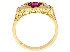 vintage ruby ring on gold