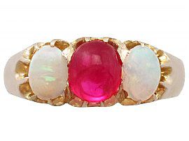 Ruby and Opal Ring 