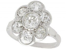 Diamond Cluster Ring Platinum