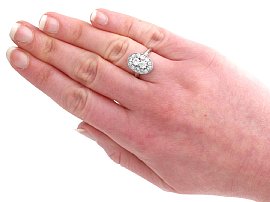 1940s diamond dress ring wearing