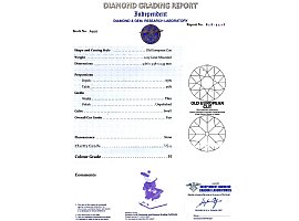 1940s diamond dress ring certificate