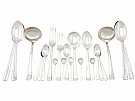 Sterling Silver Canteen of Cutlery for Twelve Persons - Vintage George VI (1947)