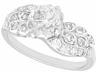 2.70 ct Diamond and 15 ct White Gold, Platinum Set Twist Ring - Antique and Vintage