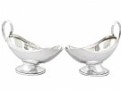 Pair of Sterling Silver Sauceboats by Omar Ramsden - Design Style - Antique George V (1931)