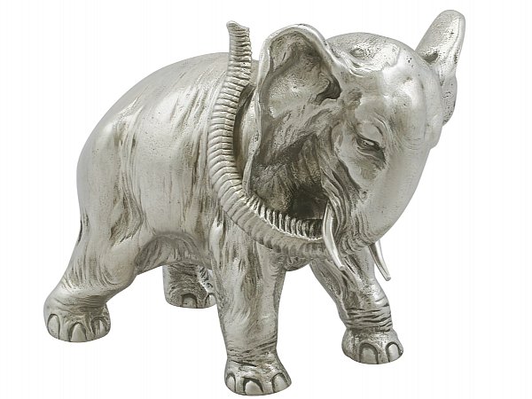Russian Silver Table Ornament of an Elephant by Karl Faberge - Antique Circa 1890