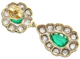 Victorian Emerald Earrings reverse 