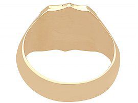 Mens Yellow Gold Signet Ring Back