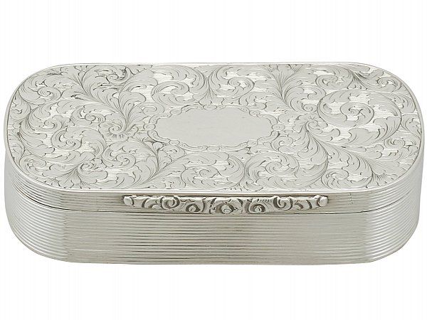 Sterling Silver Table Snuff Box - Antique Victorian (1840)