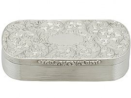 Sterling Silver Table Snuff Box - Antique Victorian (1840)