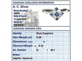 Sapphire and Diamond Checkerboard Ring card