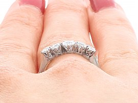 antique five stone diamond ring