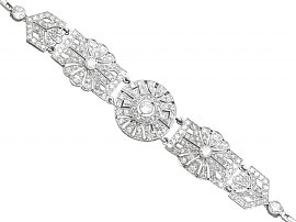 vintage Art Deco Platinum Diamond Bracelet 
