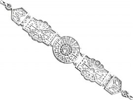  Art Deco 1940s vintage Platinum Diamond Bracelet